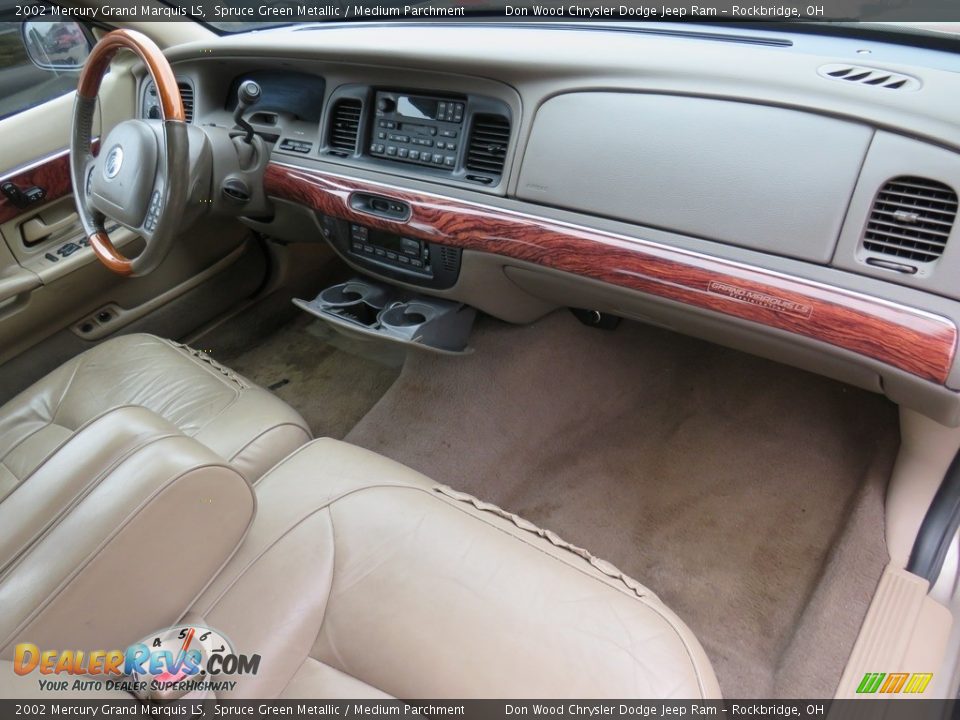 2002 Mercury Grand Marquis LS Spruce Green Metallic / Medium Parchment Photo #25