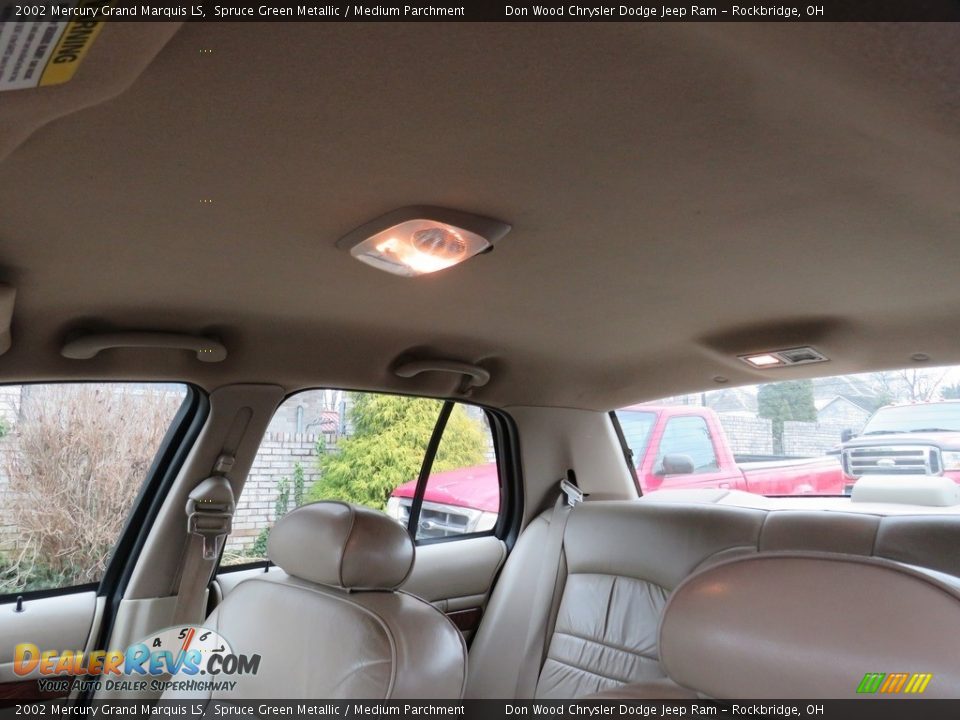 2002 Mercury Grand Marquis LS Spruce Green Metallic / Medium Parchment Photo #35