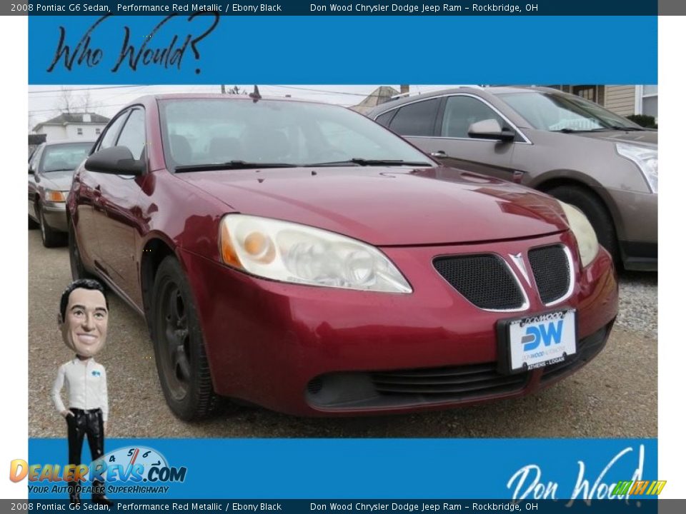 2008 Pontiac G6 Sedan Performance Red Metallic / Ebony Black Photo #1