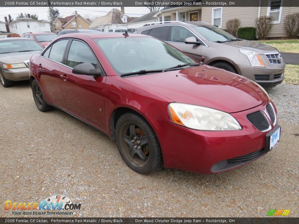 2008 Pontiac G6 Sedan Performance Red Metallic / Ebony Black Photo #5