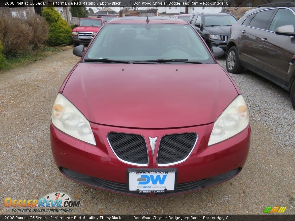 2008 Pontiac G6 Sedan Performance Red Metallic / Ebony Black Photo #6