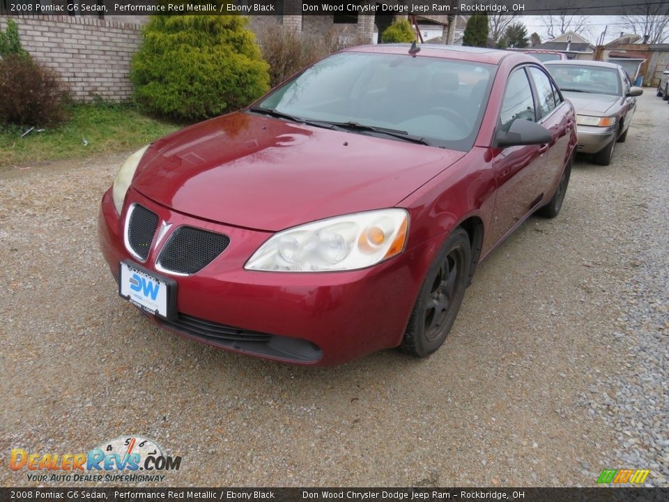 2008 Pontiac G6 Sedan Performance Red Metallic / Ebony Black Photo #9