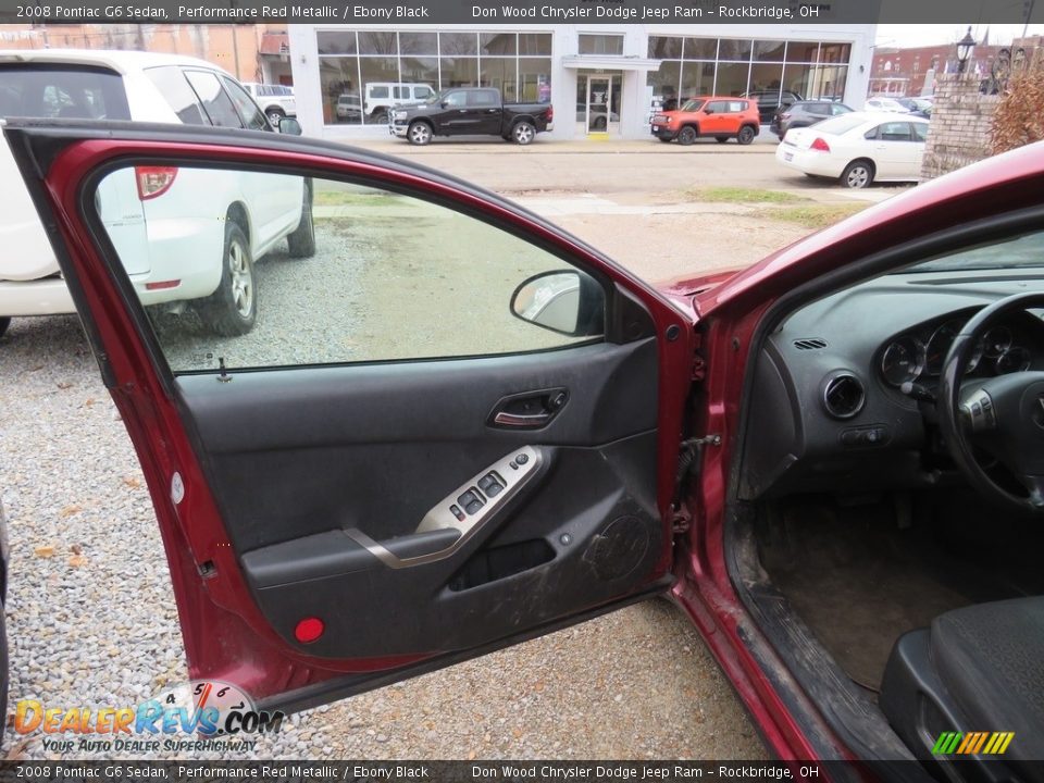 2008 Pontiac G6 Sedan Performance Red Metallic / Ebony Black Photo #17