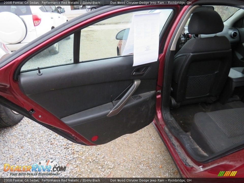 2008 Pontiac G6 Sedan Performance Red Metallic / Ebony Black Photo #21