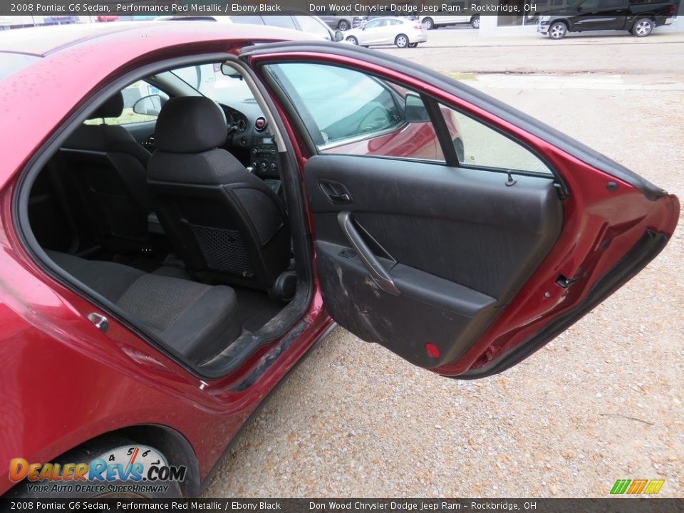 2008 Pontiac G6 Sedan Performance Red Metallic / Ebony Black Photo #24