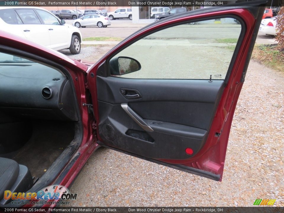 2008 Pontiac G6 Sedan Performance Red Metallic / Ebony Black Photo #26