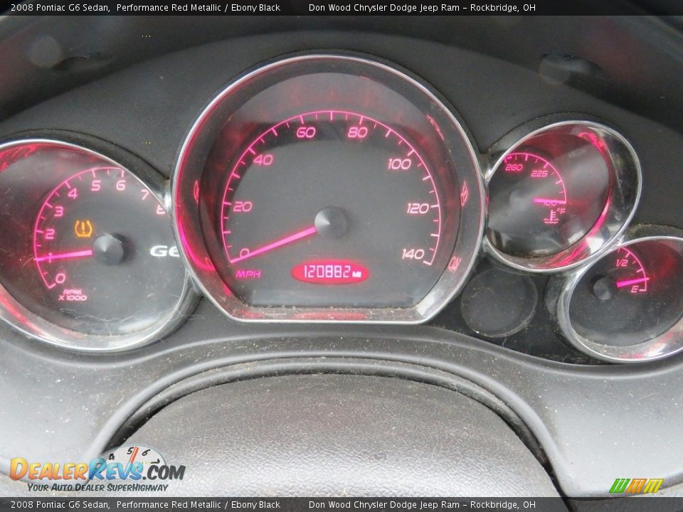 2008 Pontiac G6 Sedan Performance Red Metallic / Ebony Black Photo #31