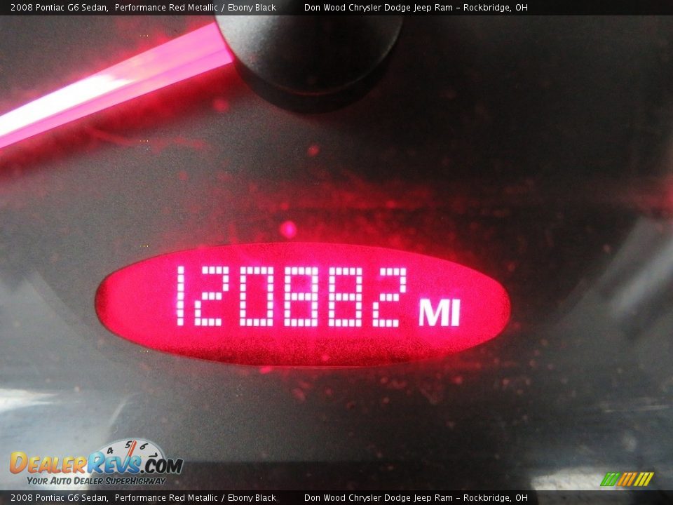 2008 Pontiac G6 Sedan Performance Red Metallic / Ebony Black Photo #32