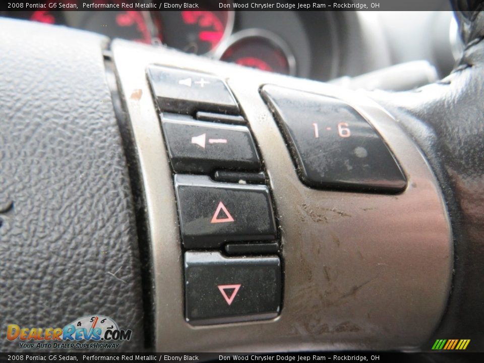 2008 Pontiac G6 Sedan Performance Red Metallic / Ebony Black Photo #35