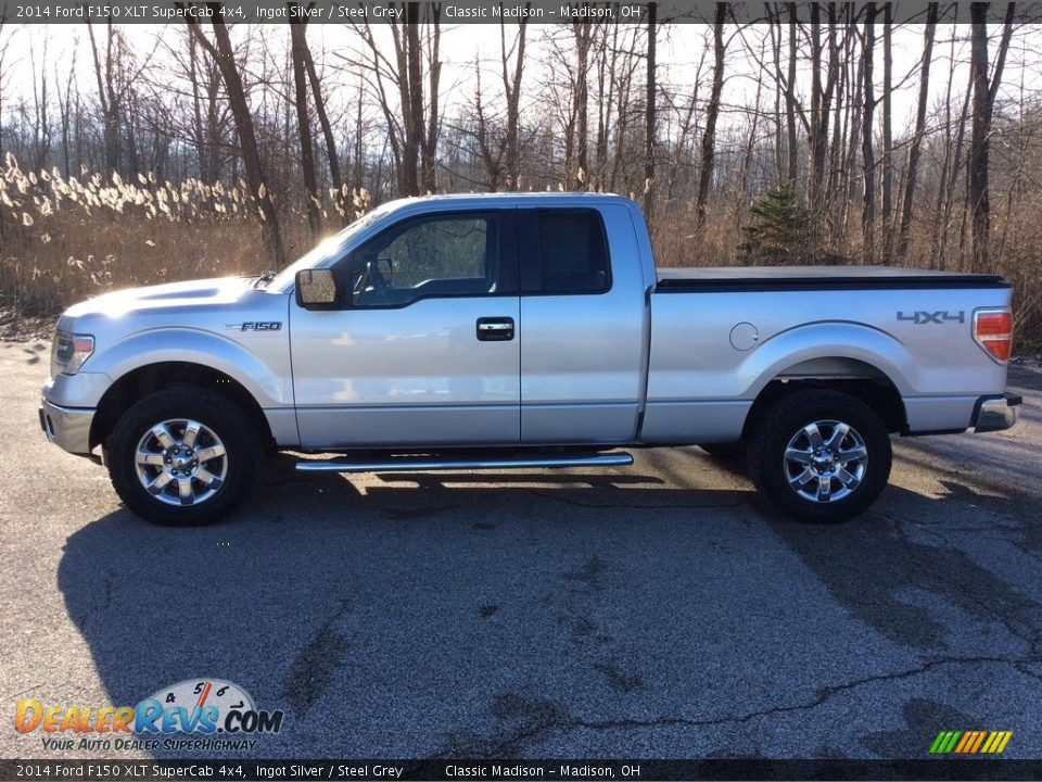 2014 Ford F150 XLT SuperCab 4x4 Ingot Silver / Steel Grey Photo #3