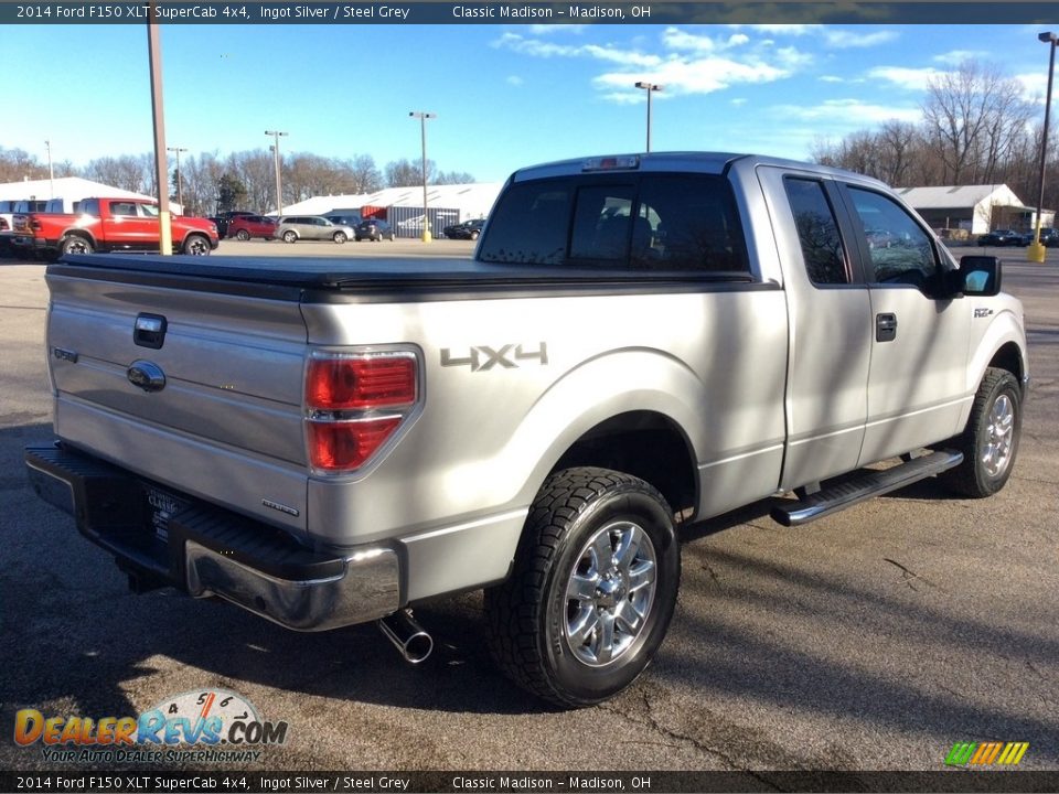 2014 Ford F150 XLT SuperCab 4x4 Ingot Silver / Steel Grey Photo #7