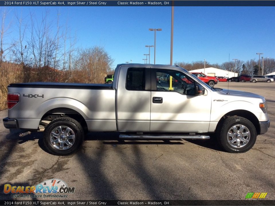 2014 Ford F150 XLT SuperCab 4x4 Ingot Silver / Steel Grey Photo #8