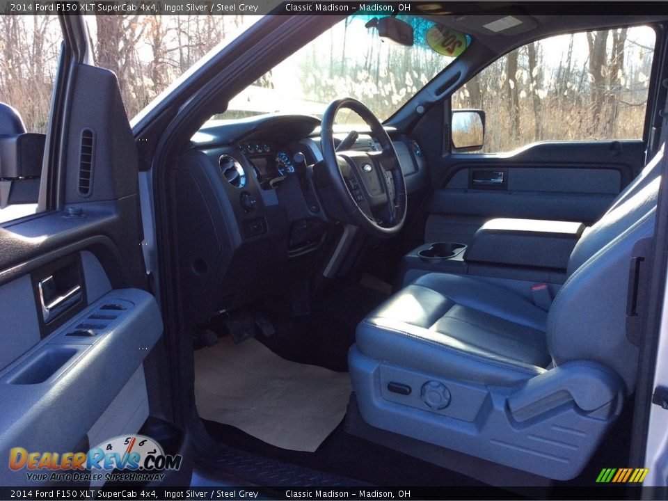 2014 Ford F150 XLT SuperCab 4x4 Ingot Silver / Steel Grey Photo #15