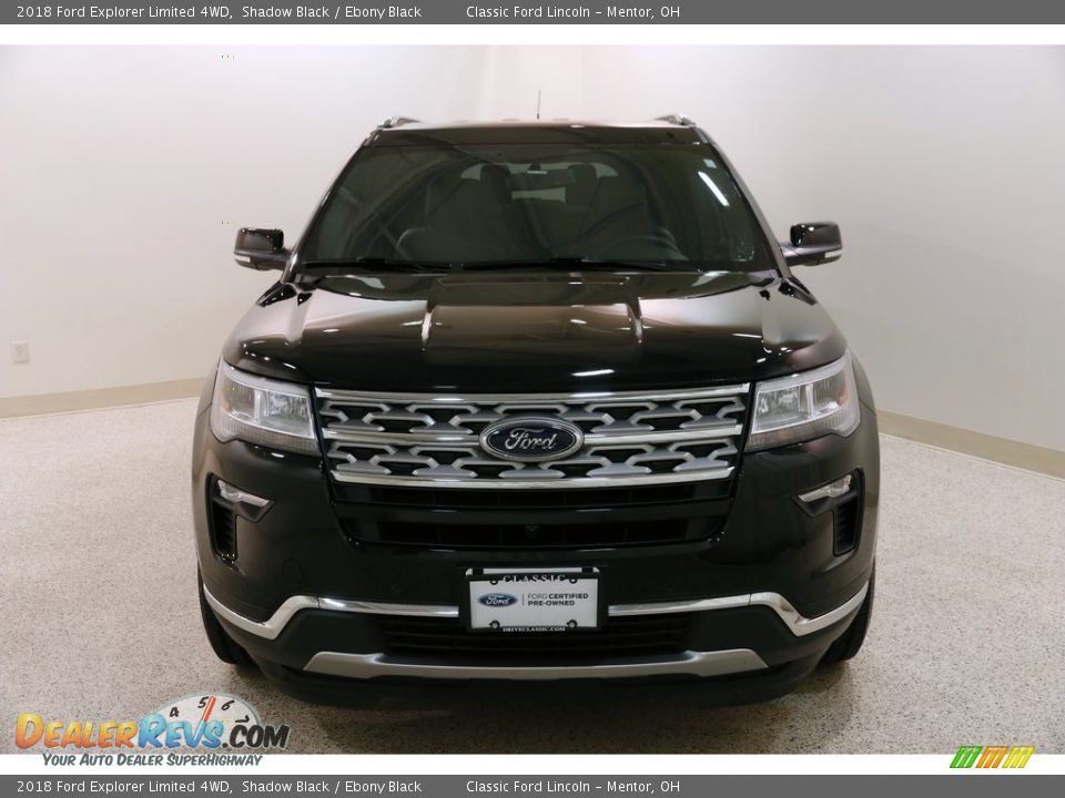 2018 Ford Explorer Limited 4WD Shadow Black / Ebony Black Photo #2