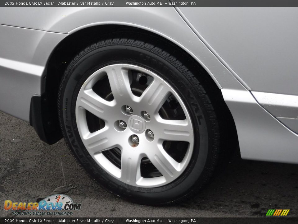 2009 Honda Civic LX Sedan Alabaster Silver Metallic / Gray Photo #3