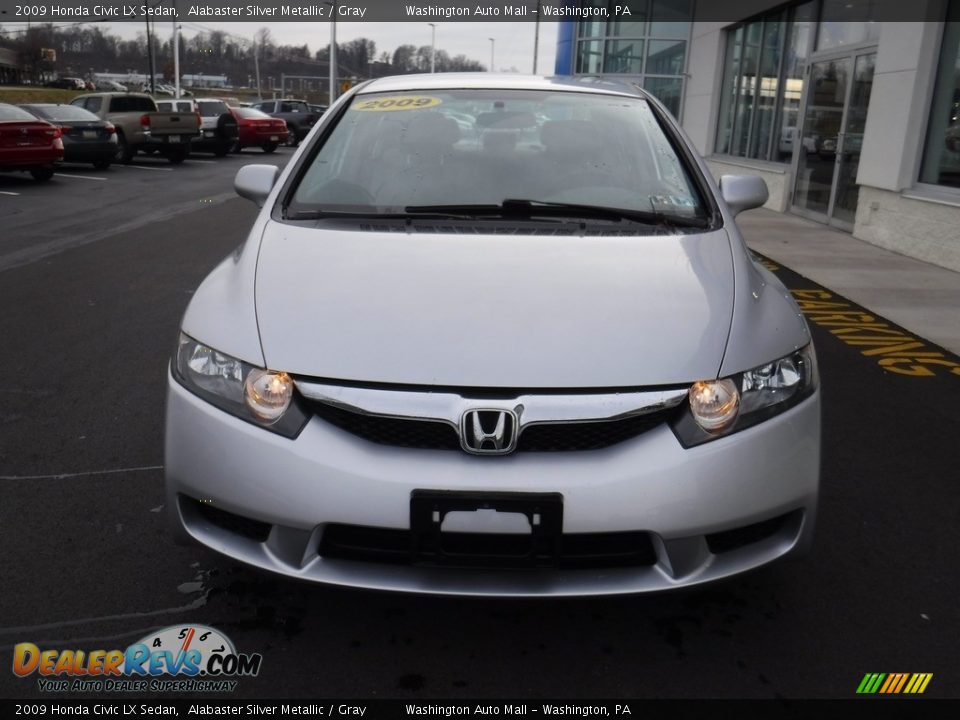 2009 Honda Civic LX Sedan Alabaster Silver Metallic / Gray Photo #4