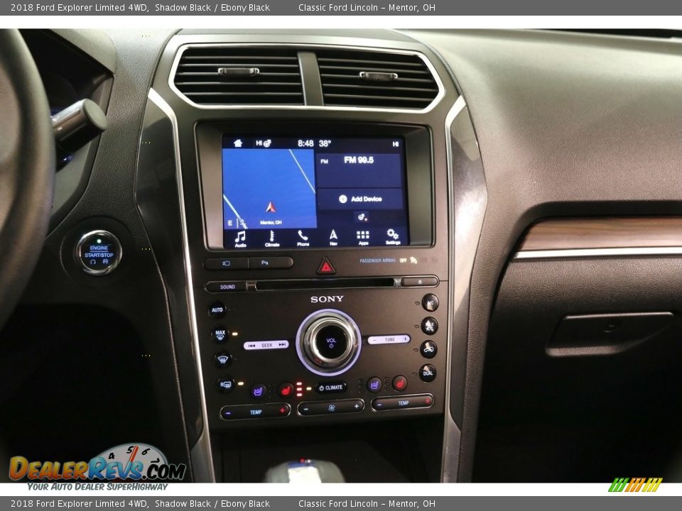 2018 Ford Explorer Limited 4WD Shadow Black / Ebony Black Photo #9