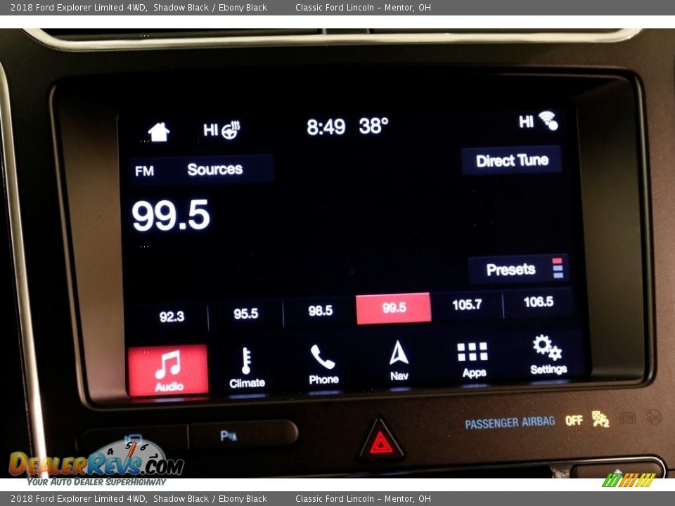 2018 Ford Explorer Limited 4WD Shadow Black / Ebony Black Photo #10