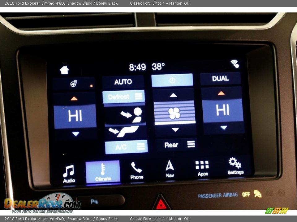 2018 Ford Explorer Limited 4WD Shadow Black / Ebony Black Photo #11