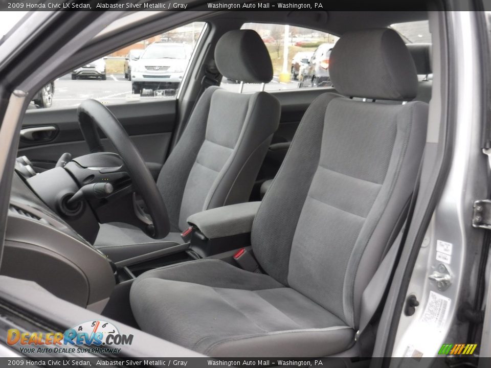 2009 Honda Civic LX Sedan Alabaster Silver Metallic / Gray Photo #11