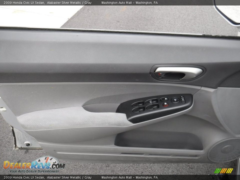 2009 Honda Civic LX Sedan Alabaster Silver Metallic / Gray Photo #12