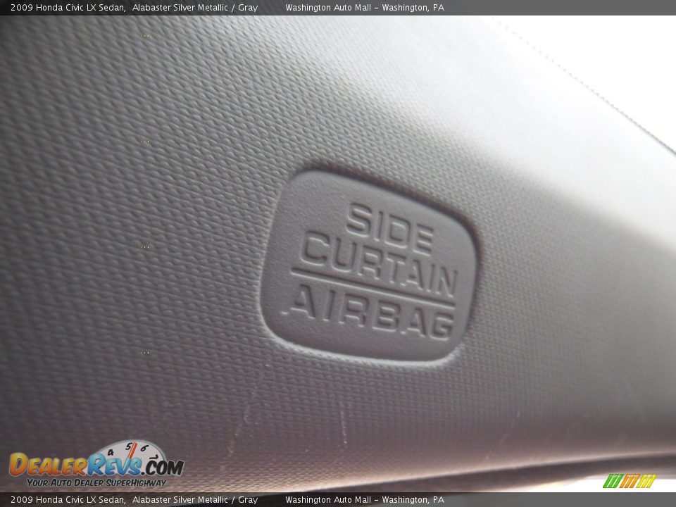 2009 Honda Civic LX Sedan Alabaster Silver Metallic / Gray Photo #16