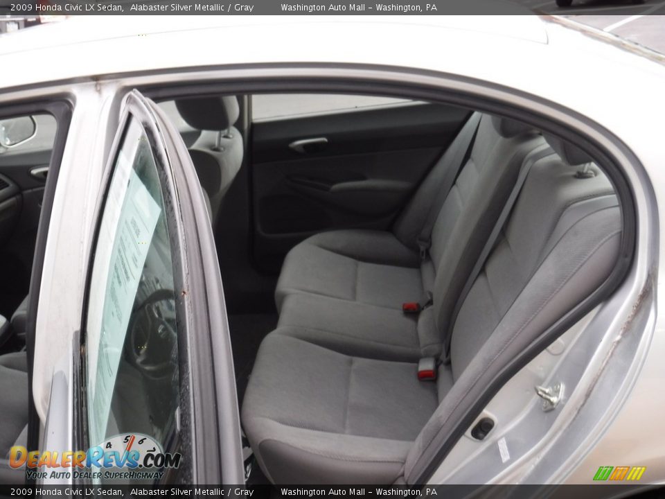 2009 Honda Civic LX Sedan Alabaster Silver Metallic / Gray Photo #17