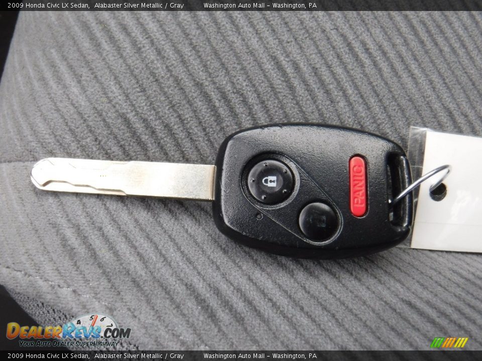 2009 Honda Civic LX Sedan Alabaster Silver Metallic / Gray Photo #18