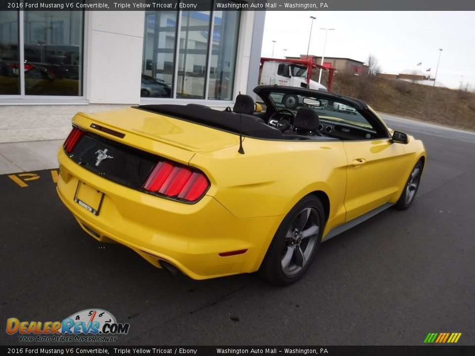 2016 Ford Mustang V6 Convertible Triple Yellow Tricoat / Ebony Photo #12