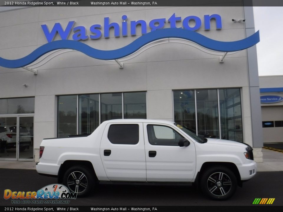 2012 Honda Ridgeline Sport White / Black Photo #2