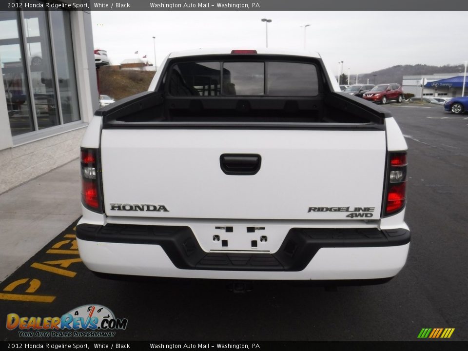 2012 Honda Ridgeline Sport White / Black Photo #10