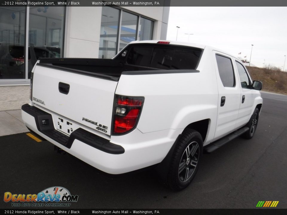 2012 Honda Ridgeline Sport White / Black Photo #11