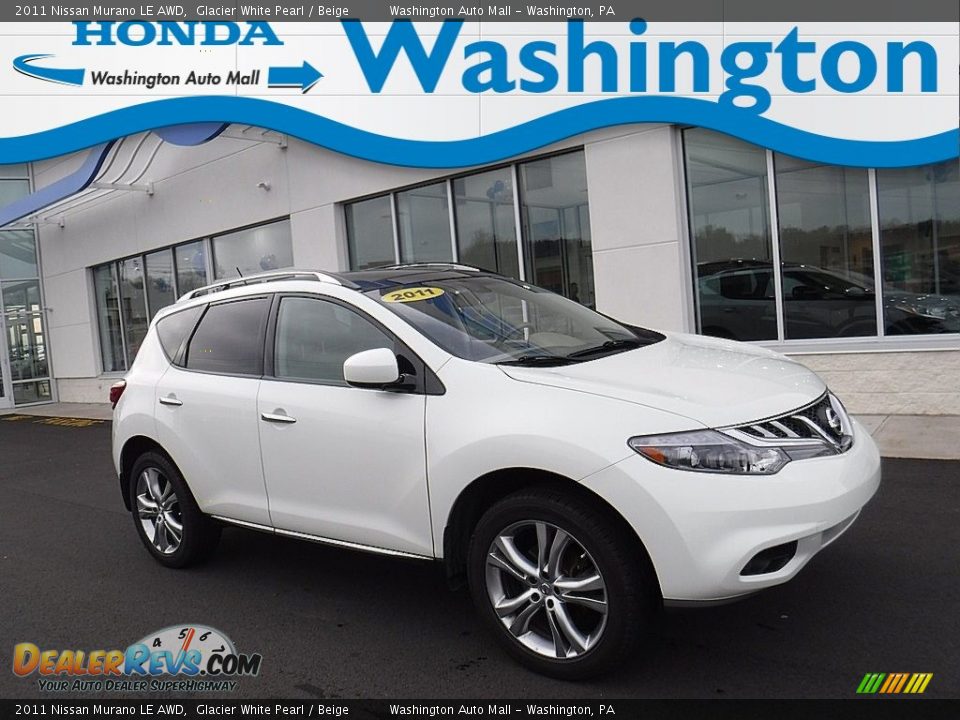2011 Nissan Murano LE AWD Glacier White Pearl / Beige Photo #1