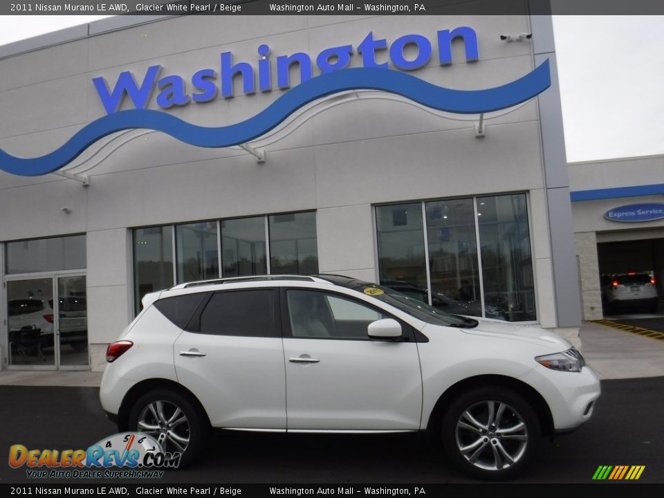 2011 Nissan Murano LE AWD Glacier White Pearl / Beige Photo #2