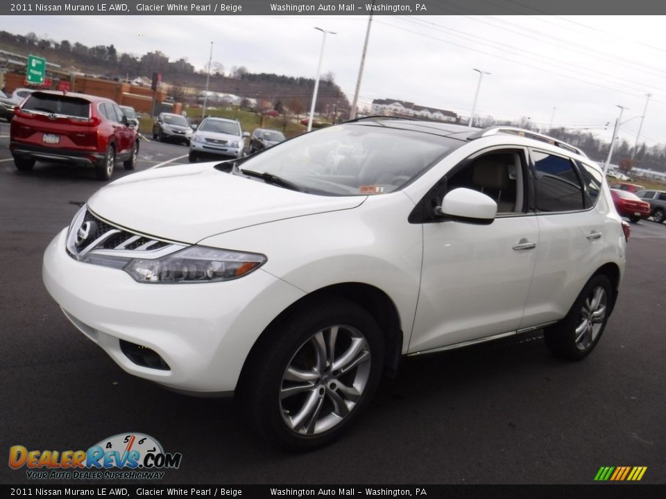 2011 Nissan Murano LE AWD Glacier White Pearl / Beige Photo #6