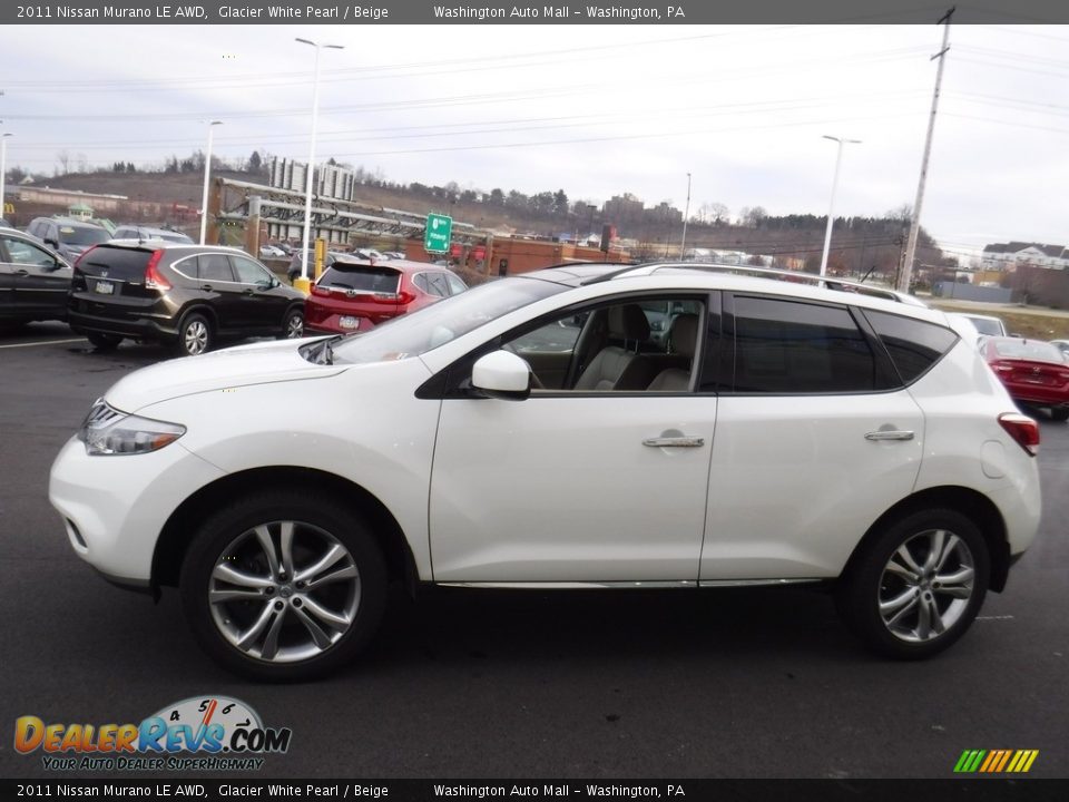 2011 Nissan Murano LE AWD Glacier White Pearl / Beige Photo #7