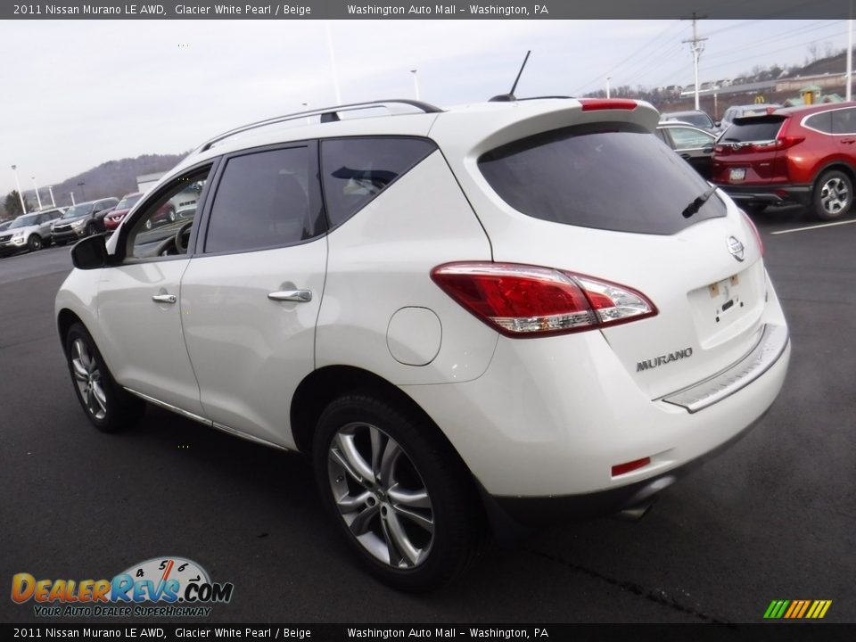 2011 Nissan Murano LE AWD Glacier White Pearl / Beige Photo #8