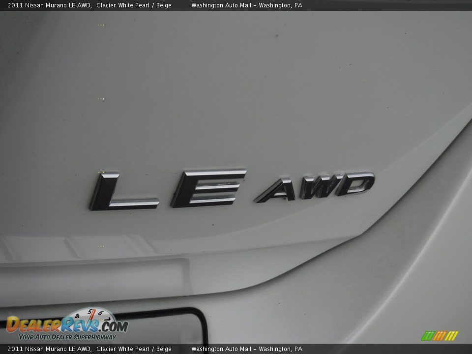 2011 Nissan Murano LE AWD Glacier White Pearl / Beige Photo #10