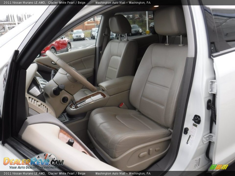 2011 Nissan Murano LE AWD Glacier White Pearl / Beige Photo #16