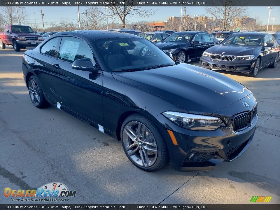 2019 BMW 2 Series 230i xDrive Coupe Black Sapphire Metallic / Black Photo #1