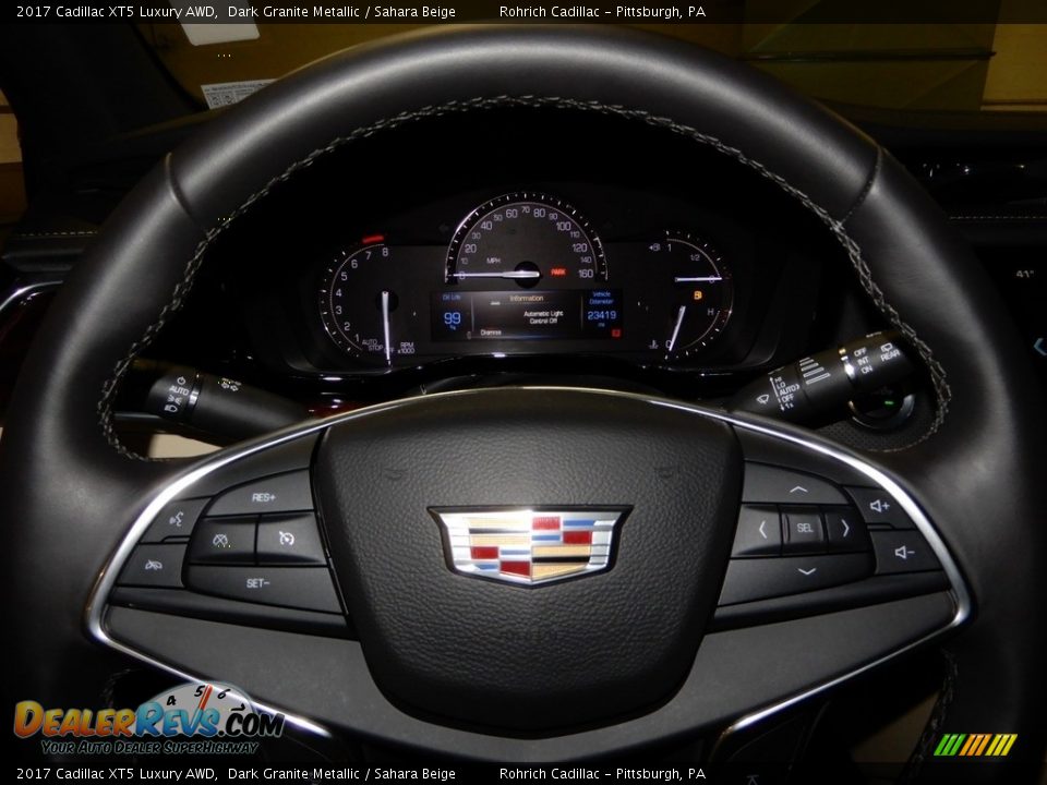 2017 Cadillac XT5 Luxury AWD Dark Granite Metallic / Sahara Beige Photo #15