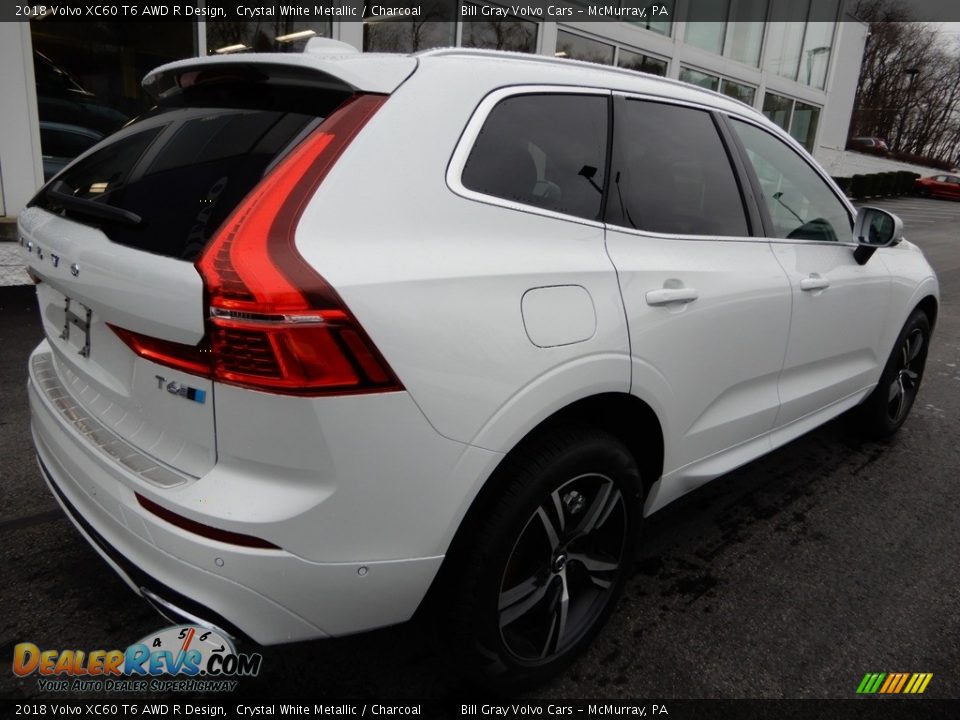 2018 Volvo XC60 T6 AWD R Design Crystal White Metallic / Charcoal Photo #2