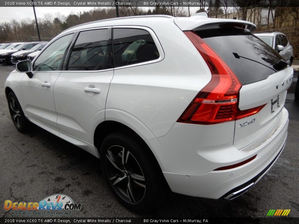 2018 Volvo XC60 T6 AWD R Design Crystal White Metallic / Charcoal Photo #4