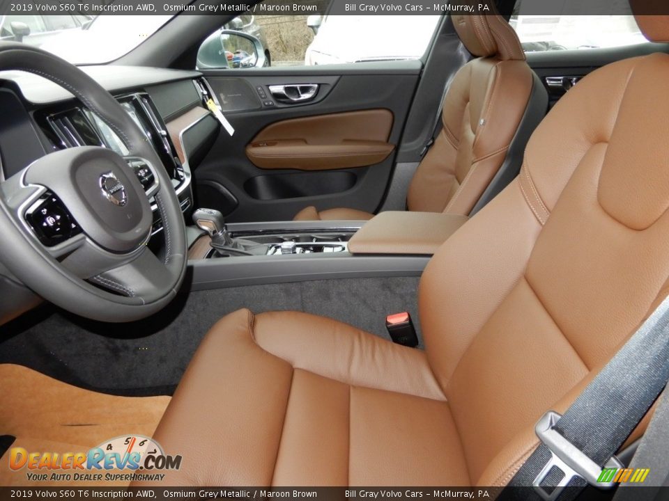 Maroon Brown Interior - 2019 Volvo S60 T6 Inscription AWD Photo #7