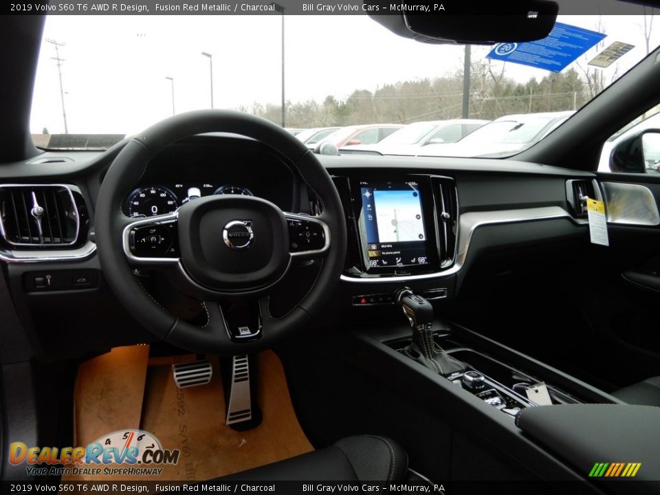 2019 Volvo S60 T6 AWD R Design Fusion Red Metallic / Charcoal Photo #9
