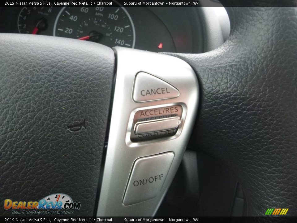 2019 Nissan Versa S Plus Cayenne Red Metallic / Charcoal Photo #19