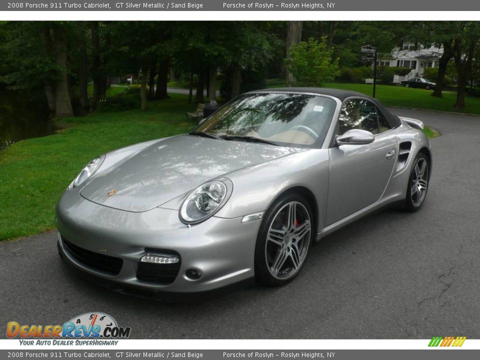 2008 Porsche 911 Turbo Cabriolet GT Silver Metallic / Sand Beige Photo #1