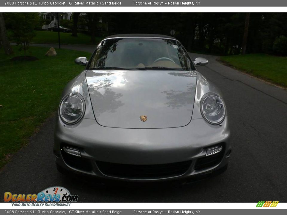 2008 Porsche 911 Turbo Cabriolet GT Silver Metallic / Sand Beige Photo #2