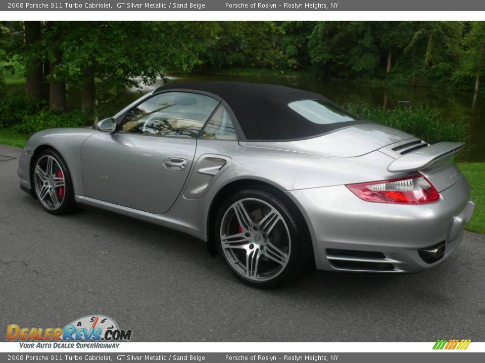 2008 Porsche 911 Turbo Cabriolet GT Silver Metallic / Sand Beige Photo #4