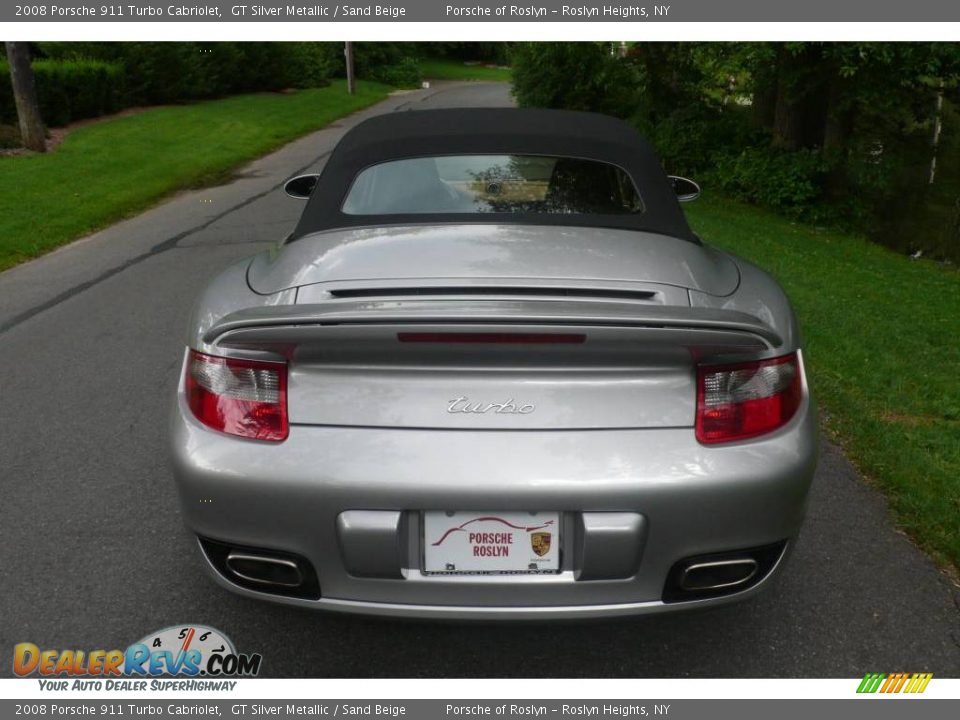 2008 Porsche 911 Turbo Cabriolet GT Silver Metallic / Sand Beige Photo #5